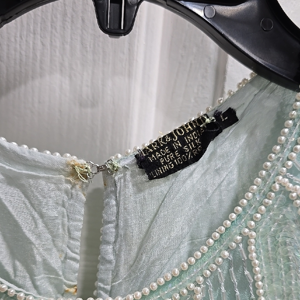Mark and John Vintage Beaded 2pc Set in Light Green Size L - Picture 4 of 14